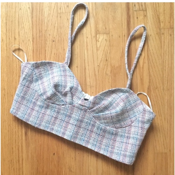 Zara cropped bustier style cotton top - Picture 7 of 8